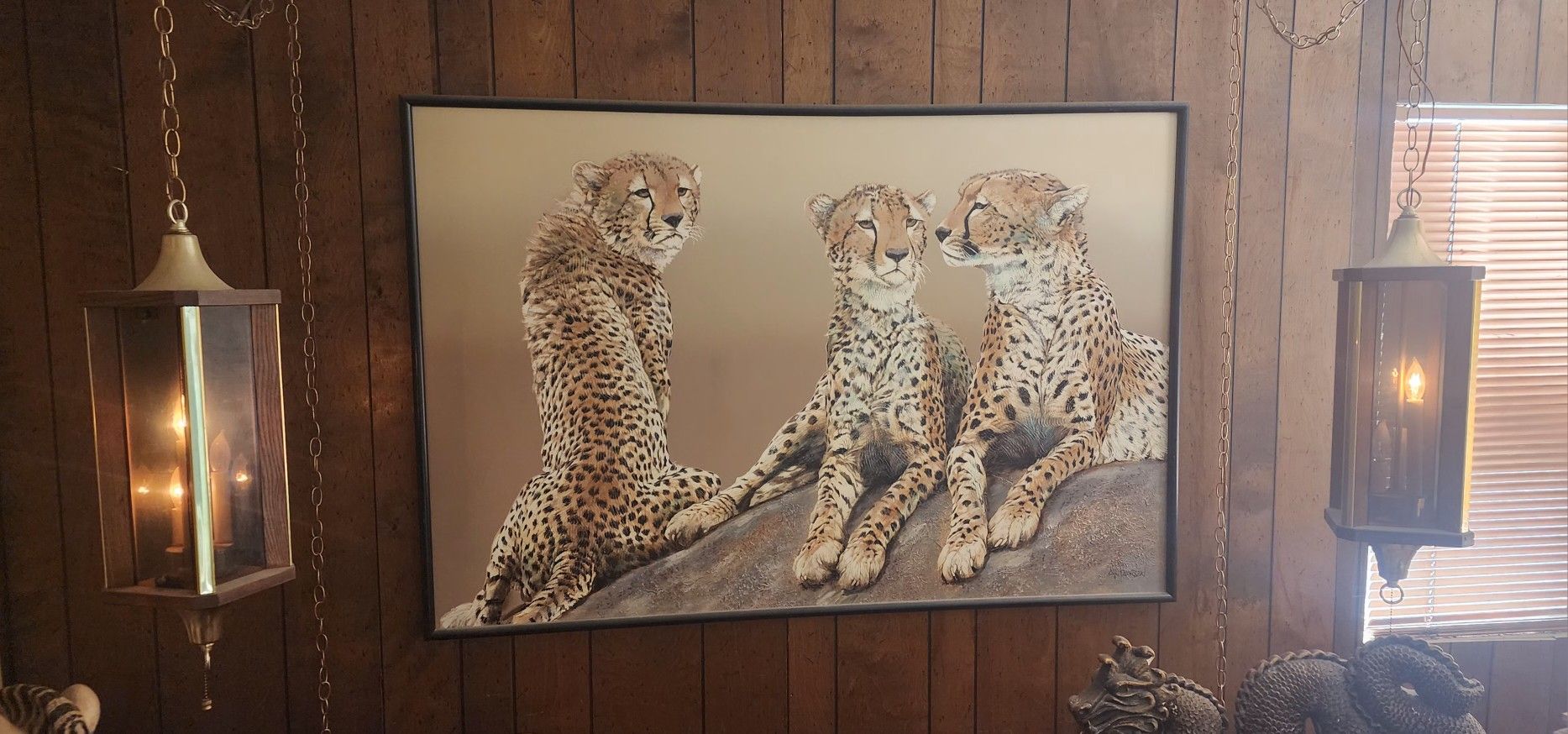 Very Large Cheetah Painting by Anderson