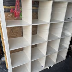 IKEA White Kallax 16 Unit With Base 