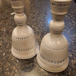 Bells geometric blue design set of 2