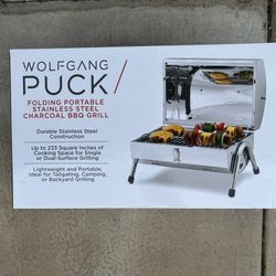 Folding Portable Stainless Steel Charcoal BBQ Grill 
