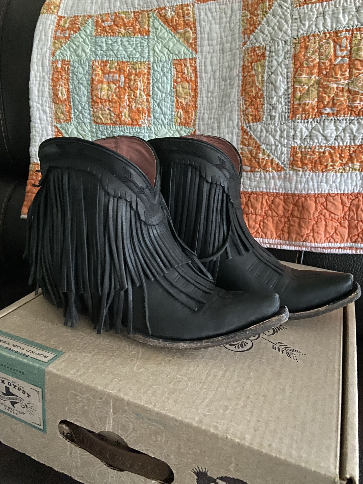 Junk Gypsy Fringed Booties, Size 9 1/2