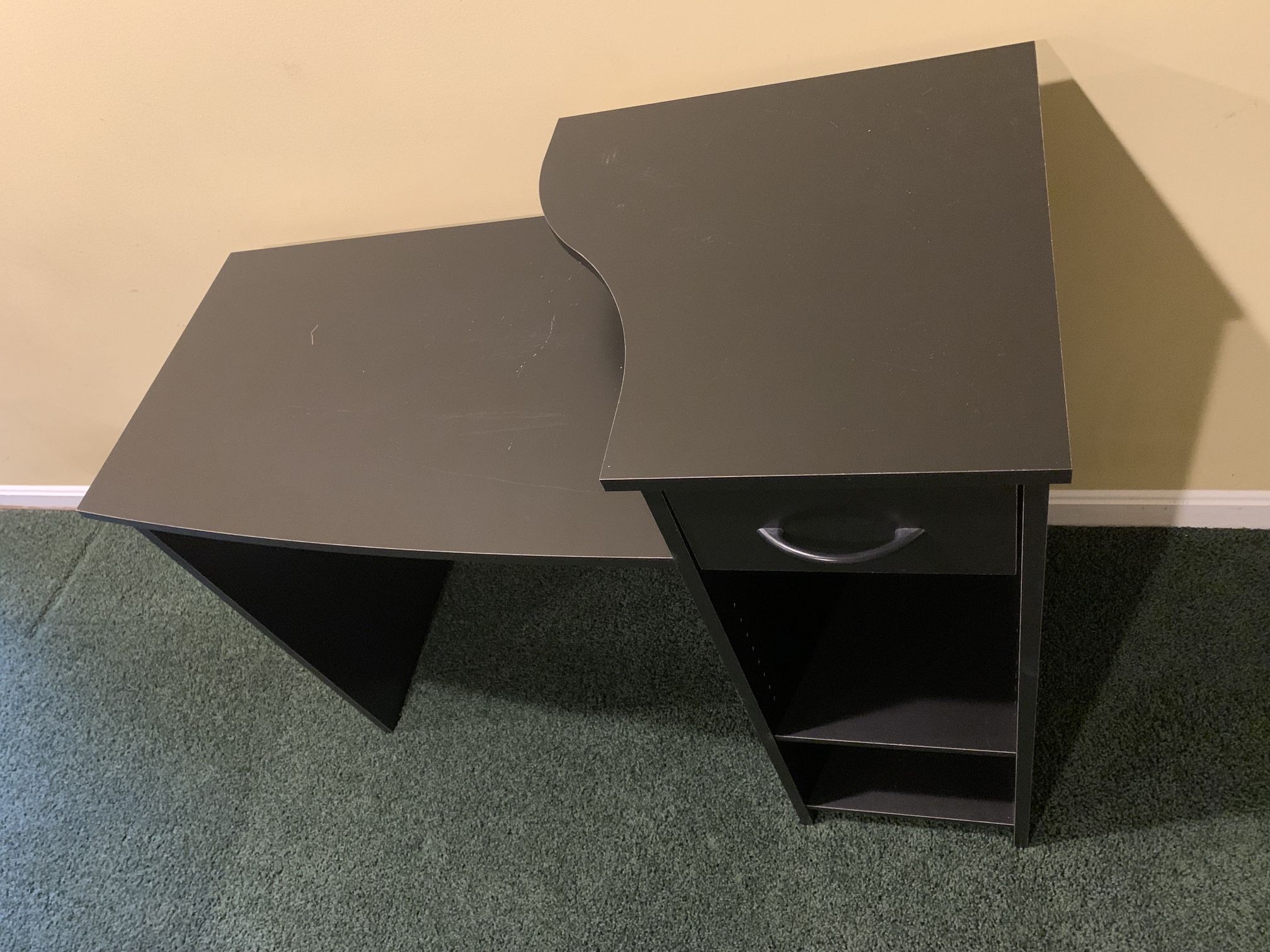 Walmart desk and book shelves