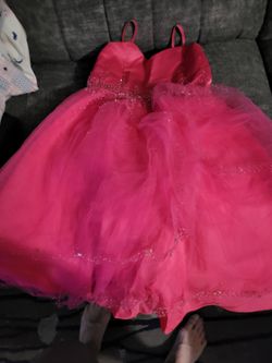Girls Pink Tulle Princess Dress Set of 2