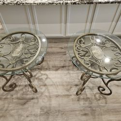 Glass Top End Tables 