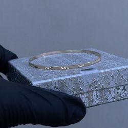14k Gold Hoop Bracelet 