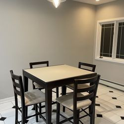 Bistro Dining Table and Bar Stools