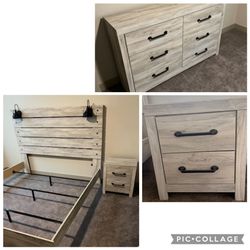6 Dresser Drawer 2 Night Stands King Bedframe