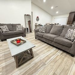 Gray Sofa & Loveseat