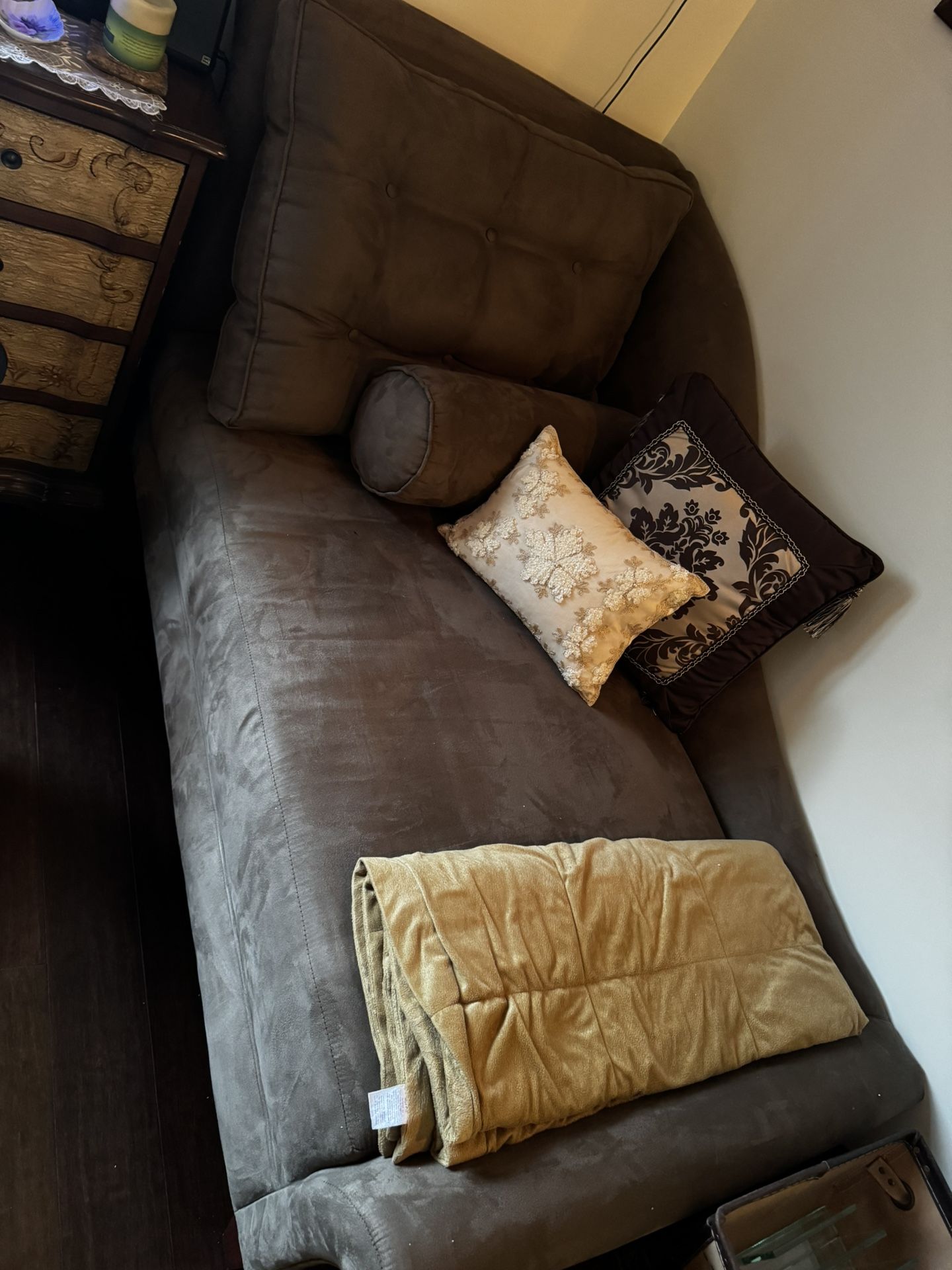 Sage Green Chaise Sofa