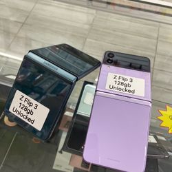 Z Flip 3 & 4 Unlocked. Cash Or $50 Down W Approval 