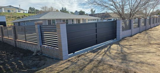 Wrought modern fence and gates