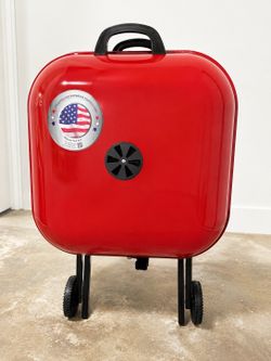 Brand New Portable Charcoal Grill with Wheels + Charcoal & Lighter Fluid