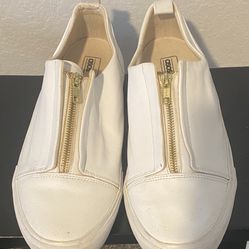 ASOS White Zip-Up Sneakers