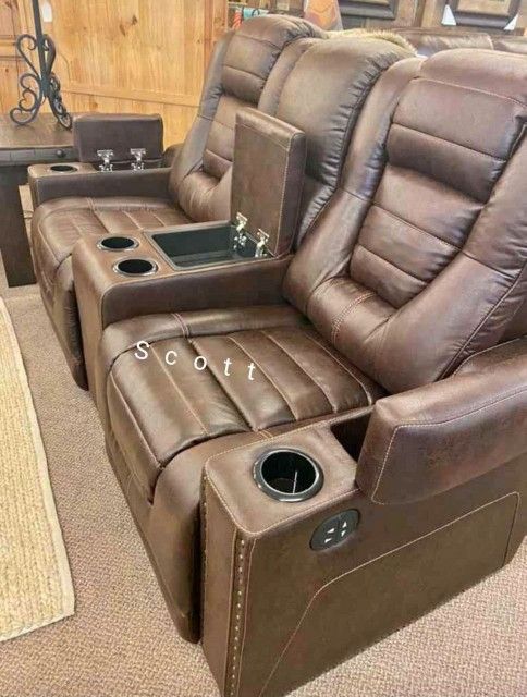 Game Zone Bark Power Reclining Living Room Set Sofa And Loveseat