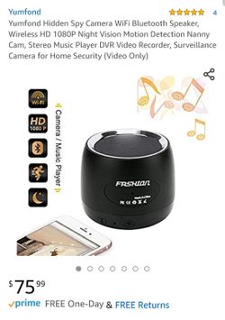Brand new in the box Spy cam/ bluetooth speaker