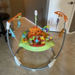 Fisher Price Baby Activity Bouncer Jumper Lights Sound Excellent Condition 