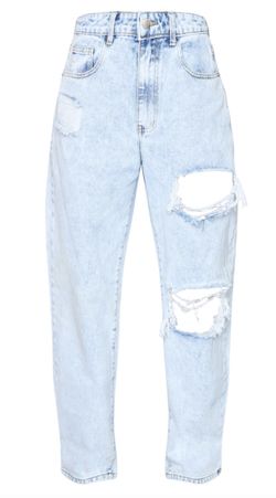 Pretty little Thing Open Knee Boyfriend Jeans  Size 8