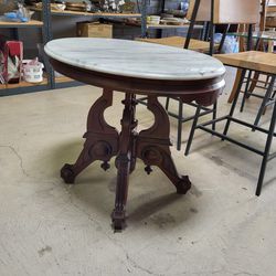 Antique Marble Top Occasional Table