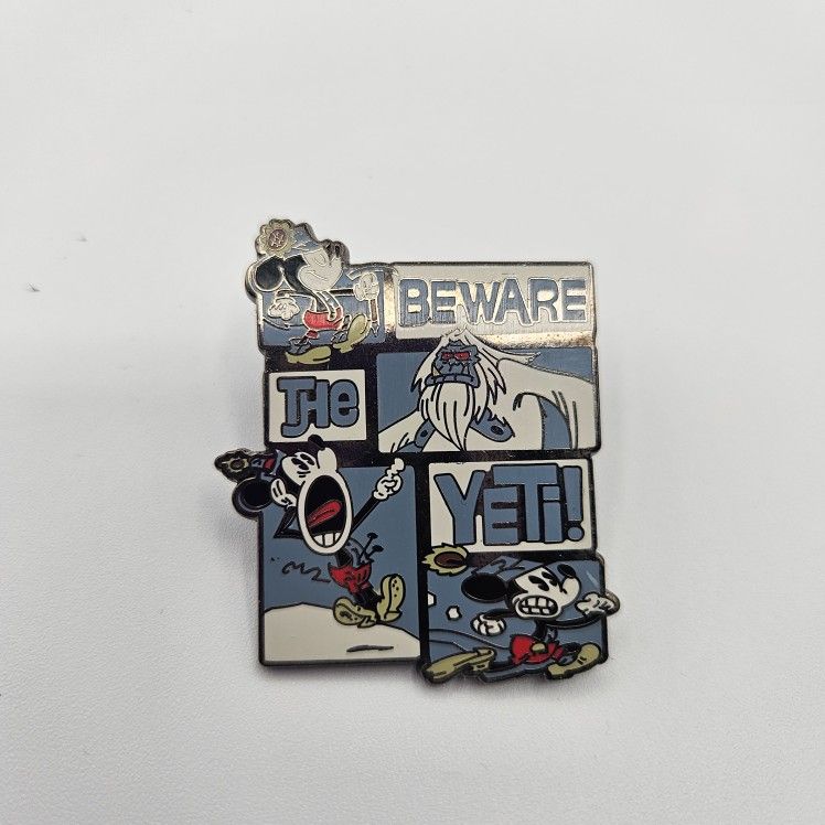 Disney Pin Open Edition "Beware The Yeti!" w/ Mickey Mouse