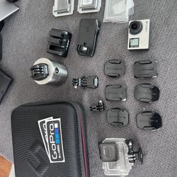 GoPro Action Camera with Accessories and Case  