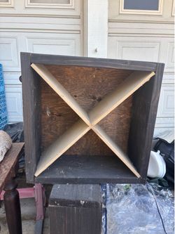 Solid wood box wine storage shelf 2’x2’