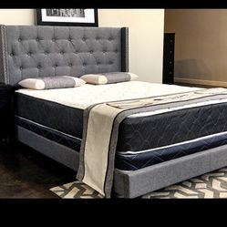 Complete Bed Frame With New Mattress/Full $319/Queen $349/King $399