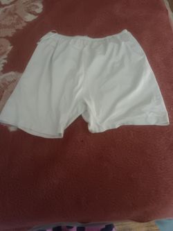 White Elastic Waist Shorts