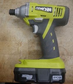 RYOBI D234G IMPACT DRIVER W BATTERY P102 USED 893005-4