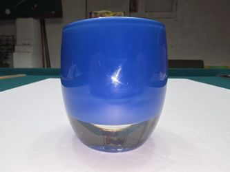 Glassbaby Pre-Triskelion Forever Dark Blue Blown Glass Votive Candle Holder