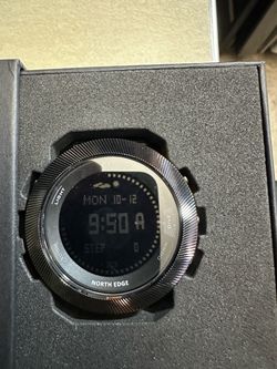 North Edge Apache-D Tactical Dive Watch for Men 50M Free Dive Computer, Compass, Altimeter, Barometer, Step Counter, Waterproof 330FT, Rechargeable Ba