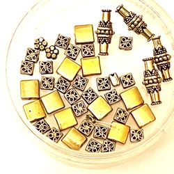 Lot Of Gold Tone Spacer Beads 