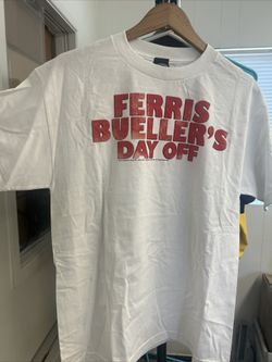 Ferris Bueller's Day Off Shirt Men's Medium(WHITE)Graphic Crew Neck Short Sleeve