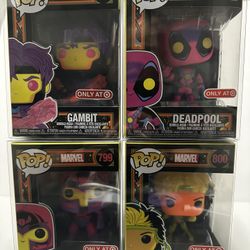 Funko Pop Marvel Set 798-801 Blacklight