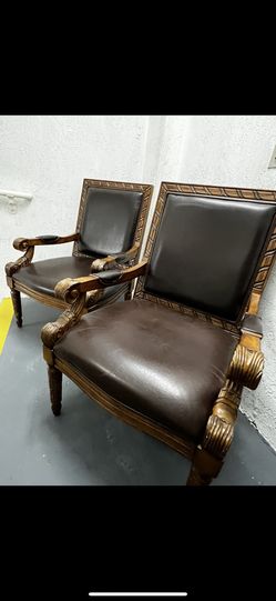 Louise XVI chair leather wood office table mancave living room
