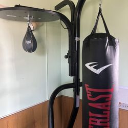 100 LB Heavy Bag with stand and Speed Bag Holder 