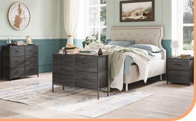 Dark Oak Fabric Dresser