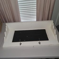 Wooden Shelf With Hooks
