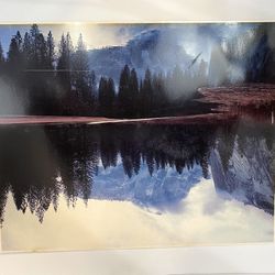 Vintage 1978 John Wagner Impact Photo Art -Yosemite National Park CA  Print #778   Title: Half Dome in the Fog Yosemite National Park   Approximate Me
