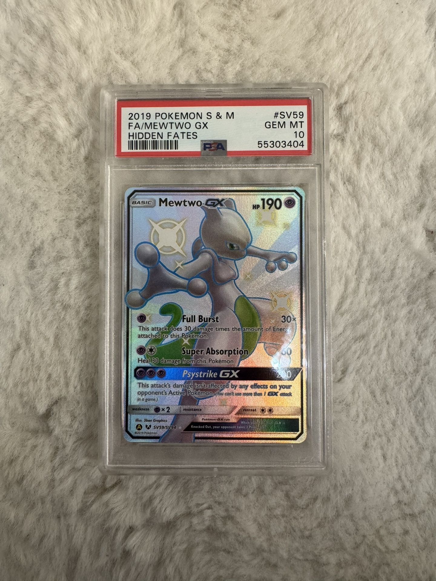 Mewtwo GX psa 10 sv59 GEM MINT