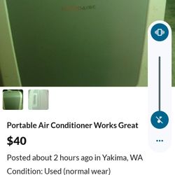 Portable AC AND WINDOW AIR CONDITIONER..BOTH WORK AMAZING ICY COOL $100 FOR BOTH