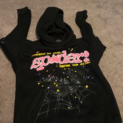 Sp5der Hoodie Black Pink V2 Size M