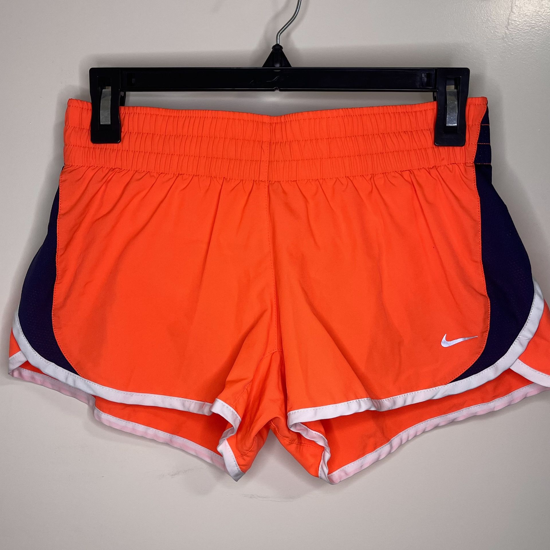 Nike Dri-Fit Women’s Neon Orange & Blue Running Shorts (Size Small)
