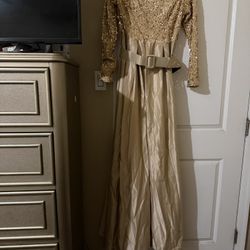 New Dress Size 12  Gold Color