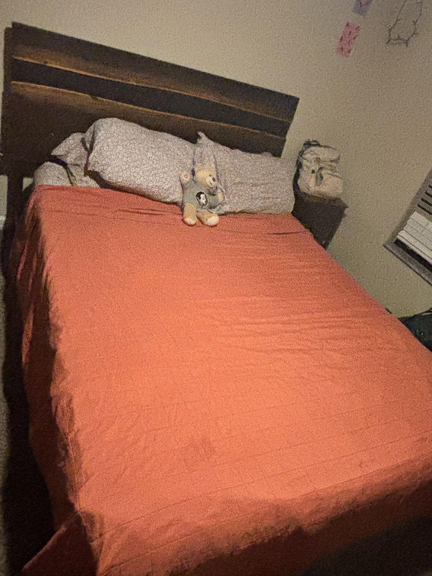 Queen Size Bed Set- Real Wood