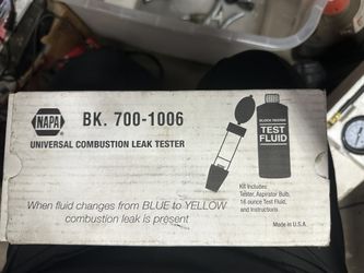The NAPA BK (contact info removed) Universal Combustion Leak Tester kit