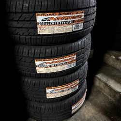 SET OF FOUR NEW TIRES 255/55/19 ARROYO GRANDSPORT ALL SEASON INCLUDING MOUNT AND BALANCE 