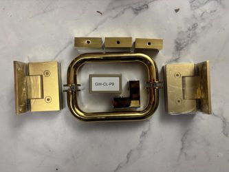 Brass Glass Door Hardware Kit