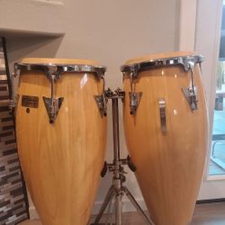 LP Conga Set w/ Deluxe Double Stand – 11.5” & 12.5