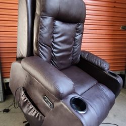 Faux Leather Lift Assist Recliner Chair w/Massage FREE DELIVERY 