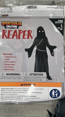 Reaper boys costume size large 10/12
